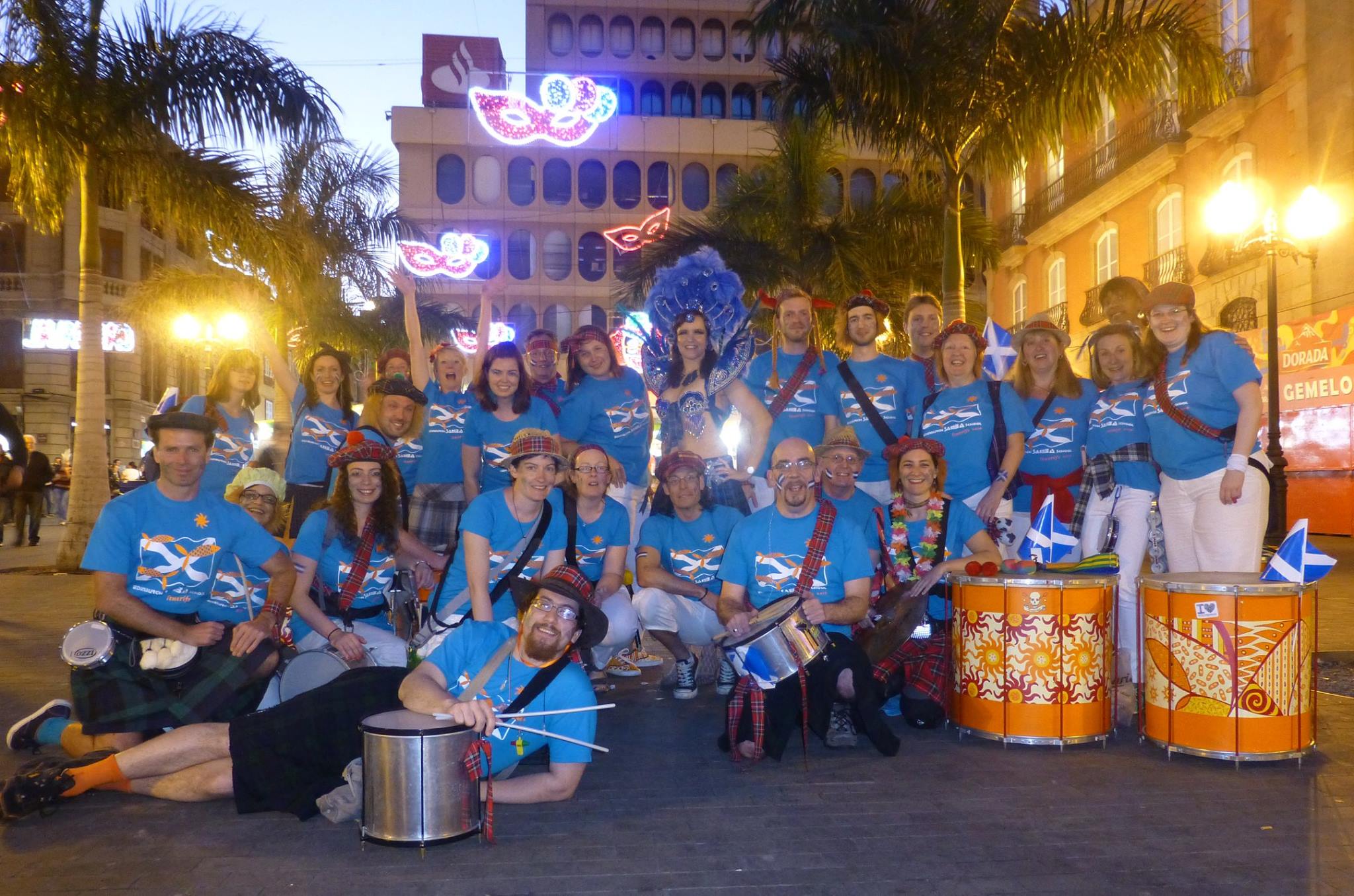 The Edinburgh Samba School at the Santa Cruz de Tenerife festival in 2014
